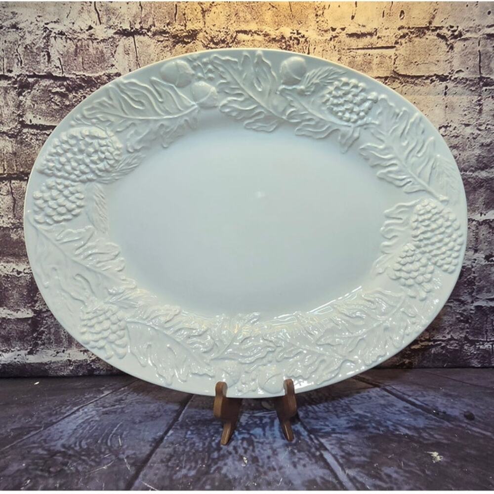 Vintage 20" Italy Oval Culinary Essentials Ceramic Serving Platter